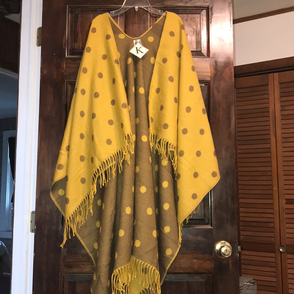 Shana K Polkadot acrylic shawl